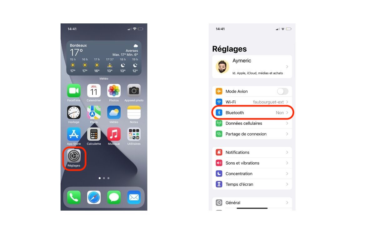 Activer le Bluetooth sur iPhone