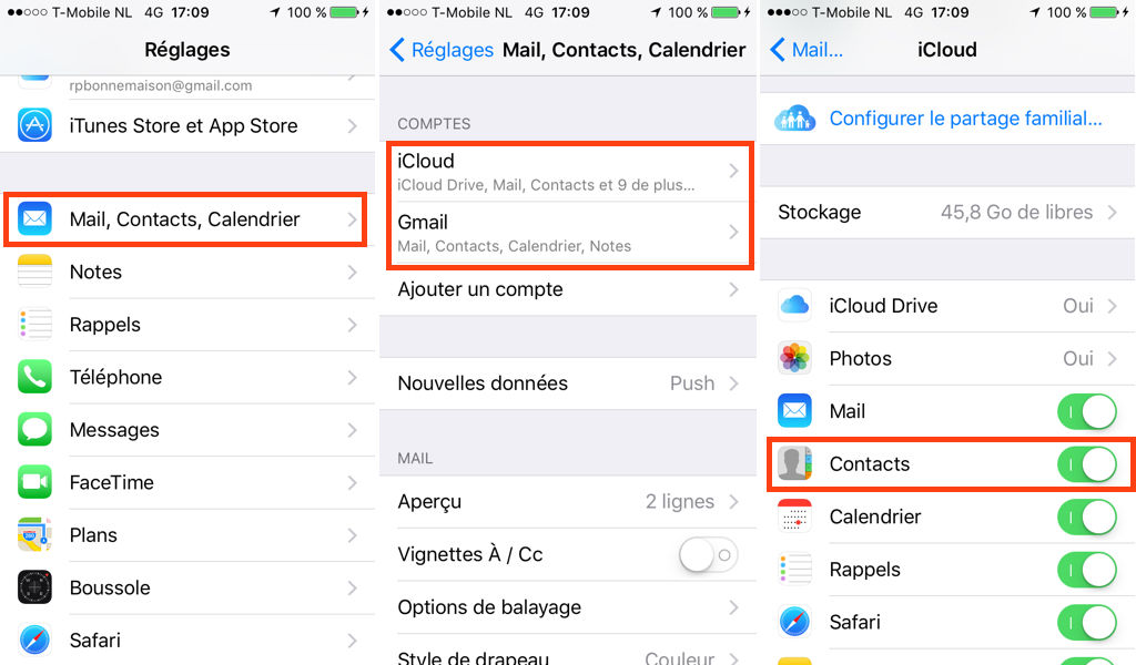 comment voir les contacts supprimés iphone