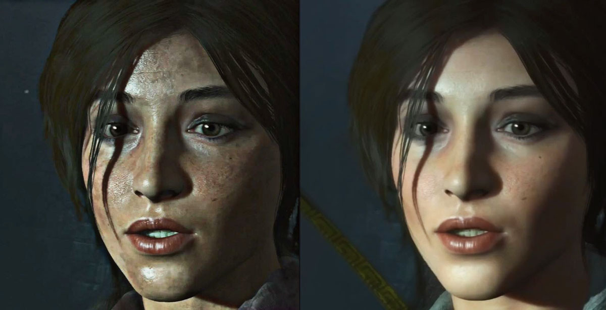 comparatif rise of the tomb raider ps4 pro