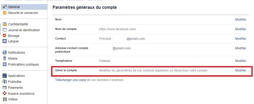 Facebook : comment ne pas être vu en ligne ? Gerer-compte-facebook-1