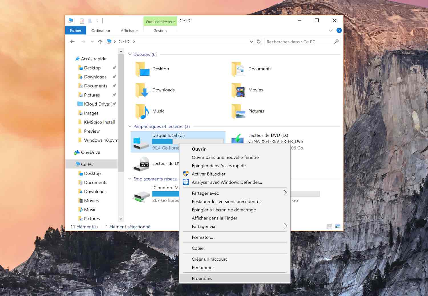 windows 10 explorateur fichiers ce pc