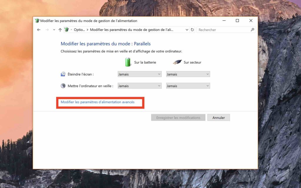 comment mettre windows 10 en veille prolongée