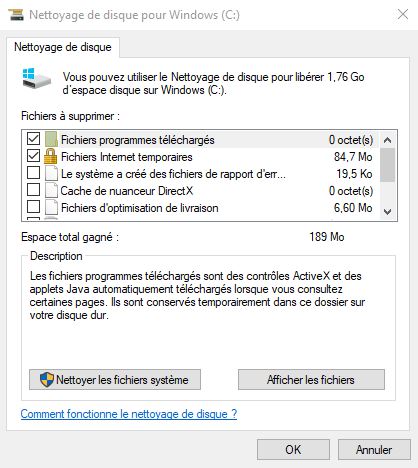 nettoyage disque windows