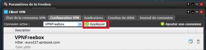 appliquer vpn freebox
