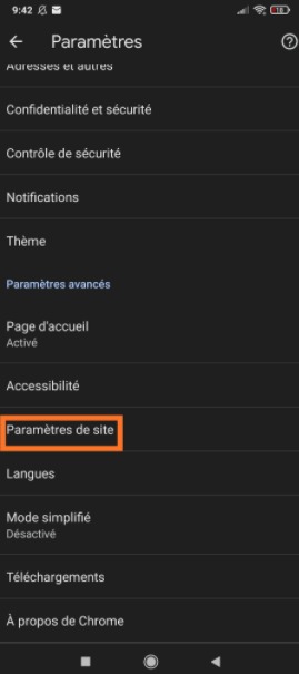 Bloquer notifications sur Chrome