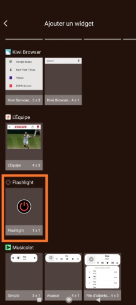 Widget Flashlight 