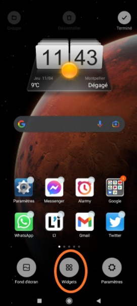 comment ajouter des widgets 