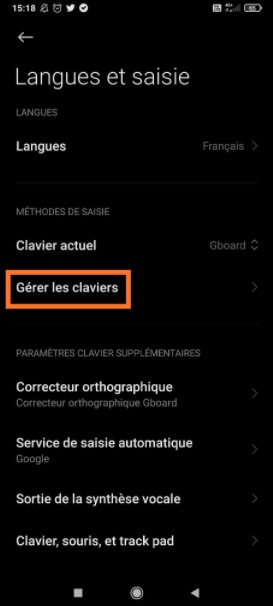 Changer clavier sur Android