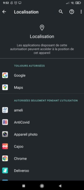 Applications Android : localisation