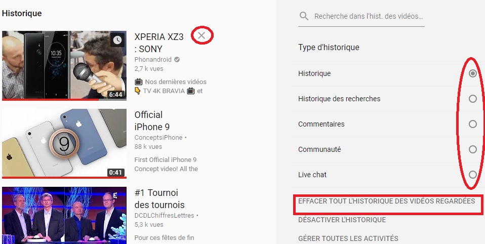 Comment Supprimer L Historique Youtube