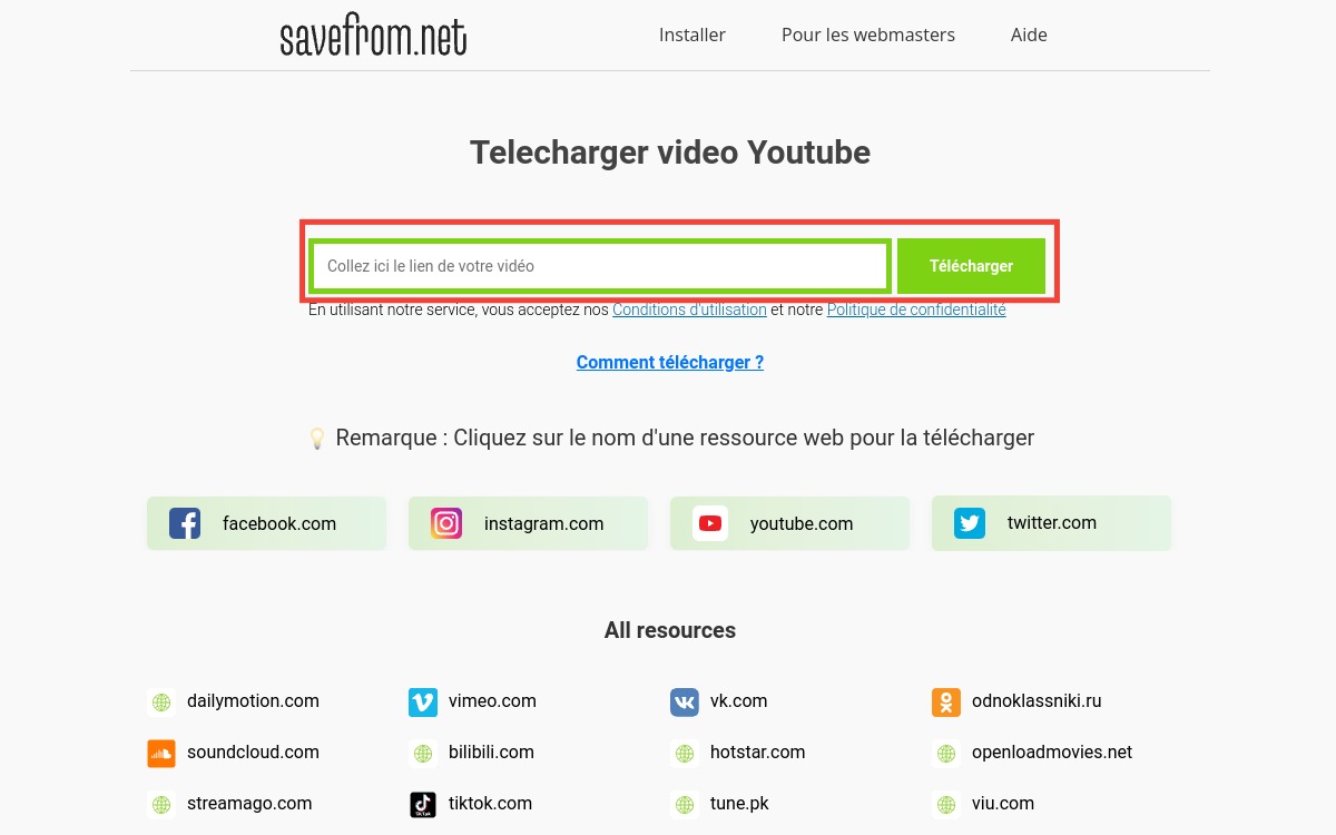 Télécharger vidéos sur Vimeo