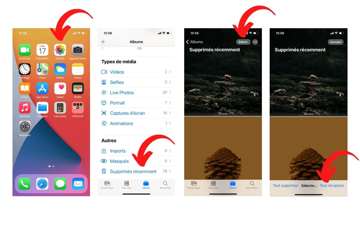 Comment récupérer des photos supprimées sur iPhone