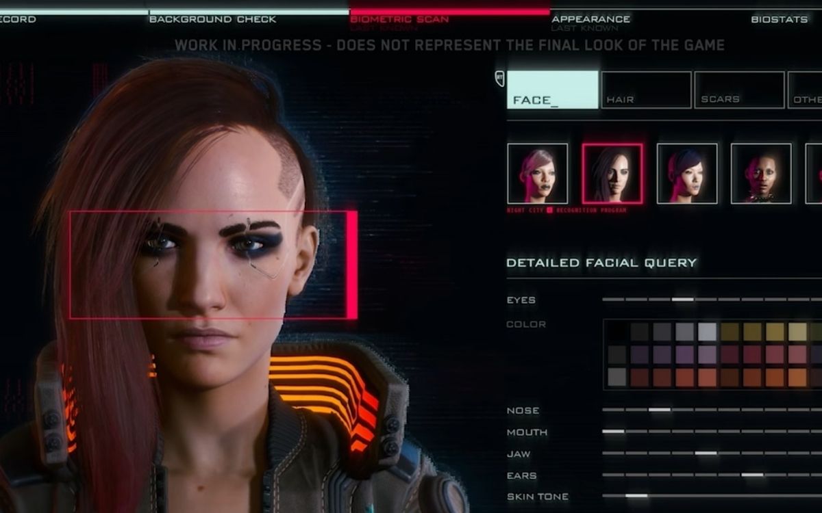 Cyberpunk 2077 création personnage