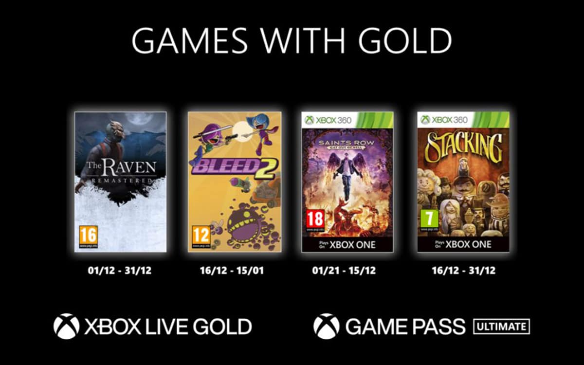 Xbox Games Witch Gold : décembre 2020