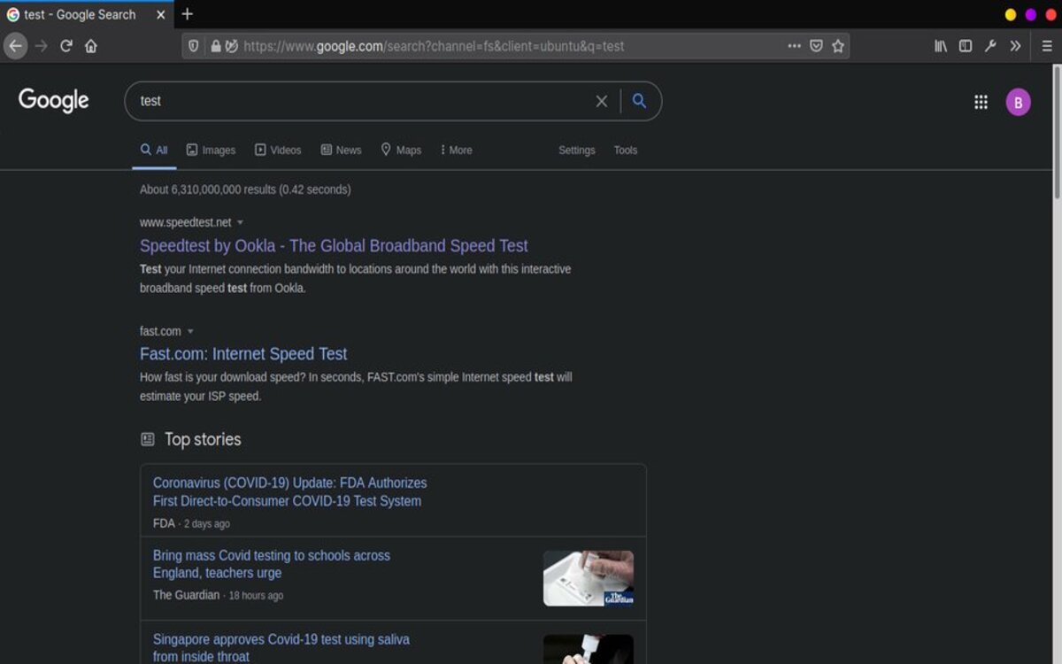 Google test le mode sombre sur PC 