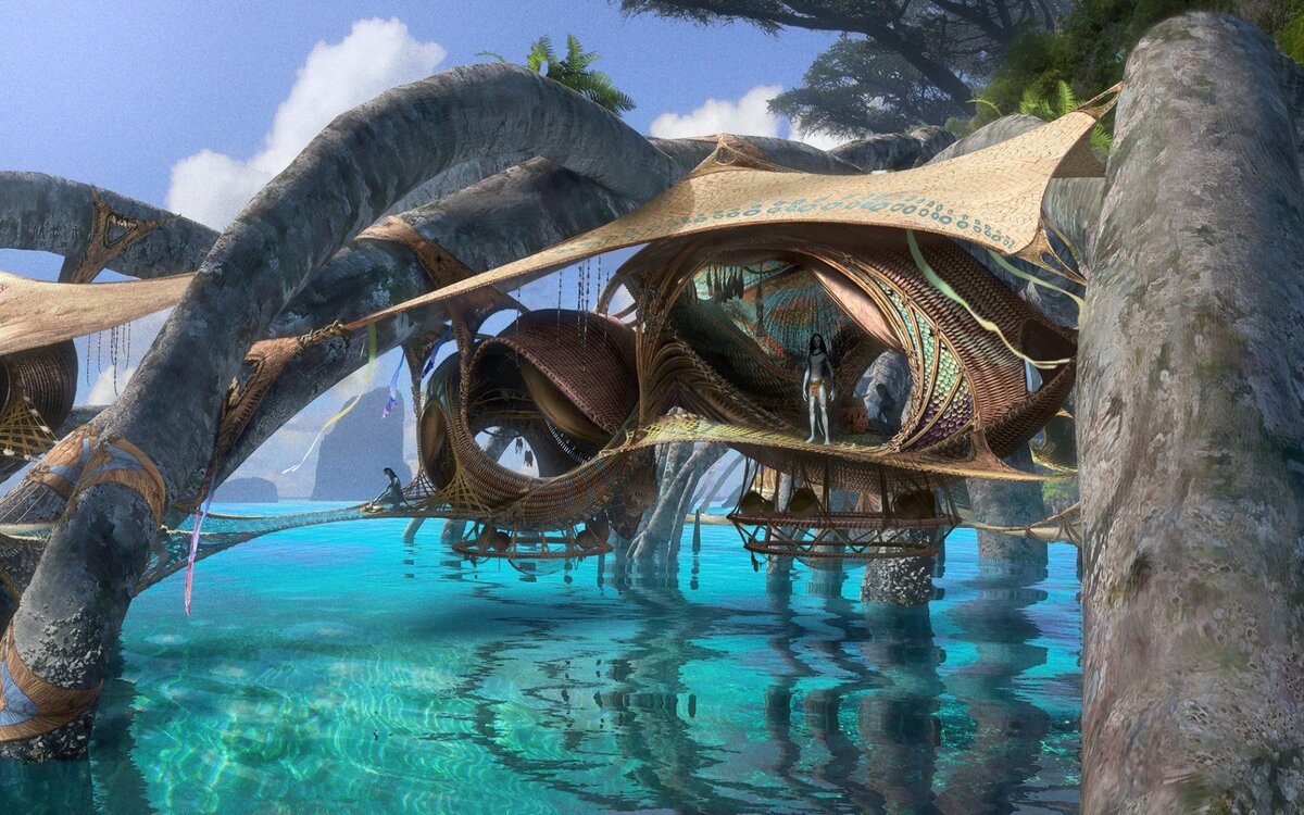 Avatar 2 : un concept art dévoile le magnifique village aquatique de  Metkayina
