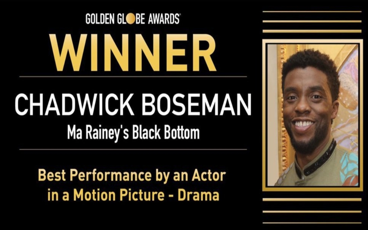 Chadwick Boseman élu meilleur acteur aux Golden Globes