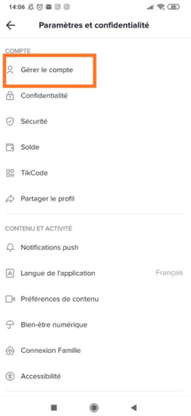 TikTok : supprimer son compte