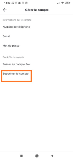 TikTok : supprimer votre compte