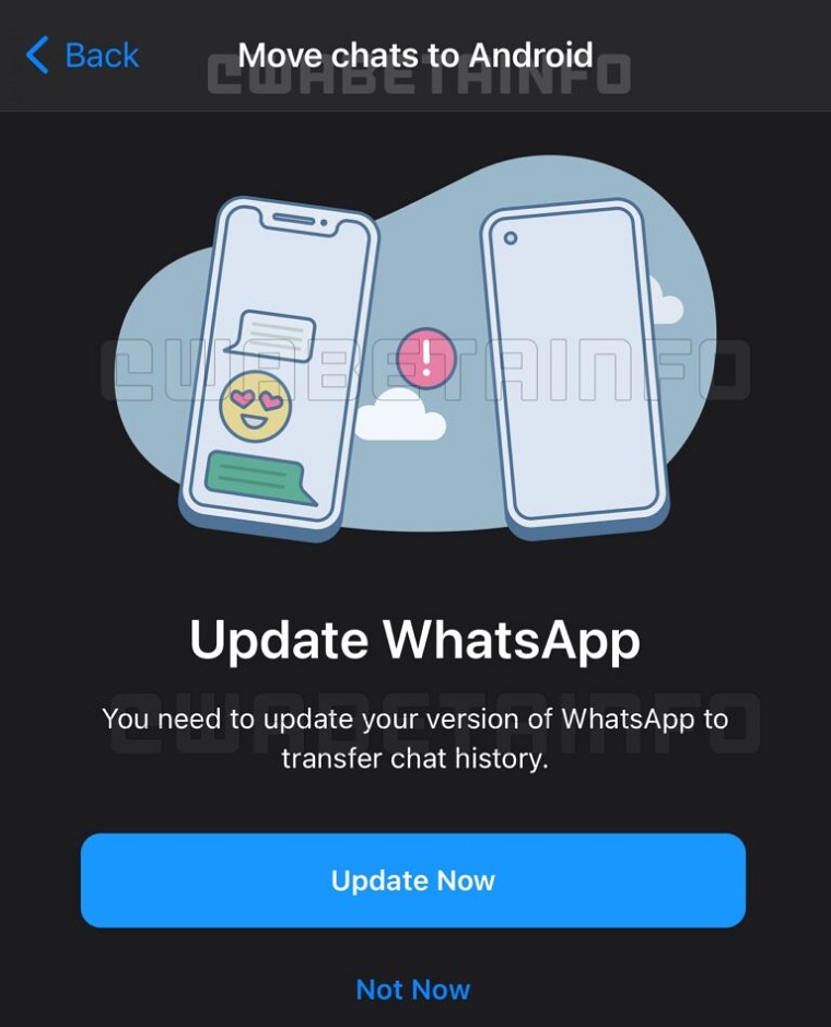 WhatsApp : migration entre iPhone et Android 