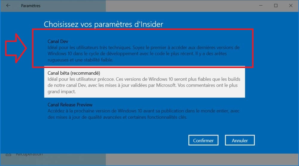 Windows Insider Canal Dev