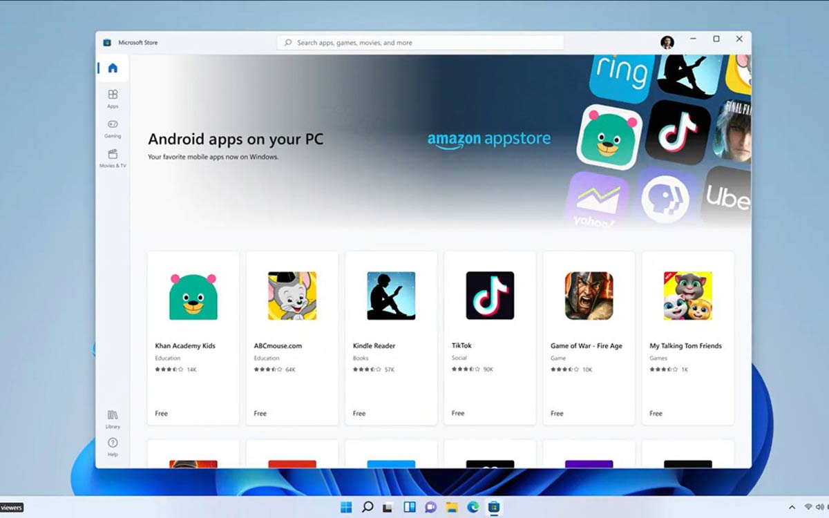 Windows 11 Android et Microsoft Store