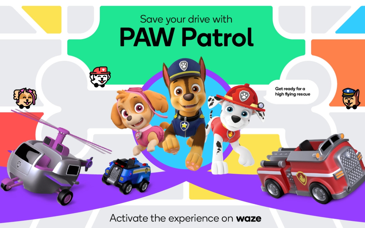 La Pat' Patrouille s'invite dans Waze 