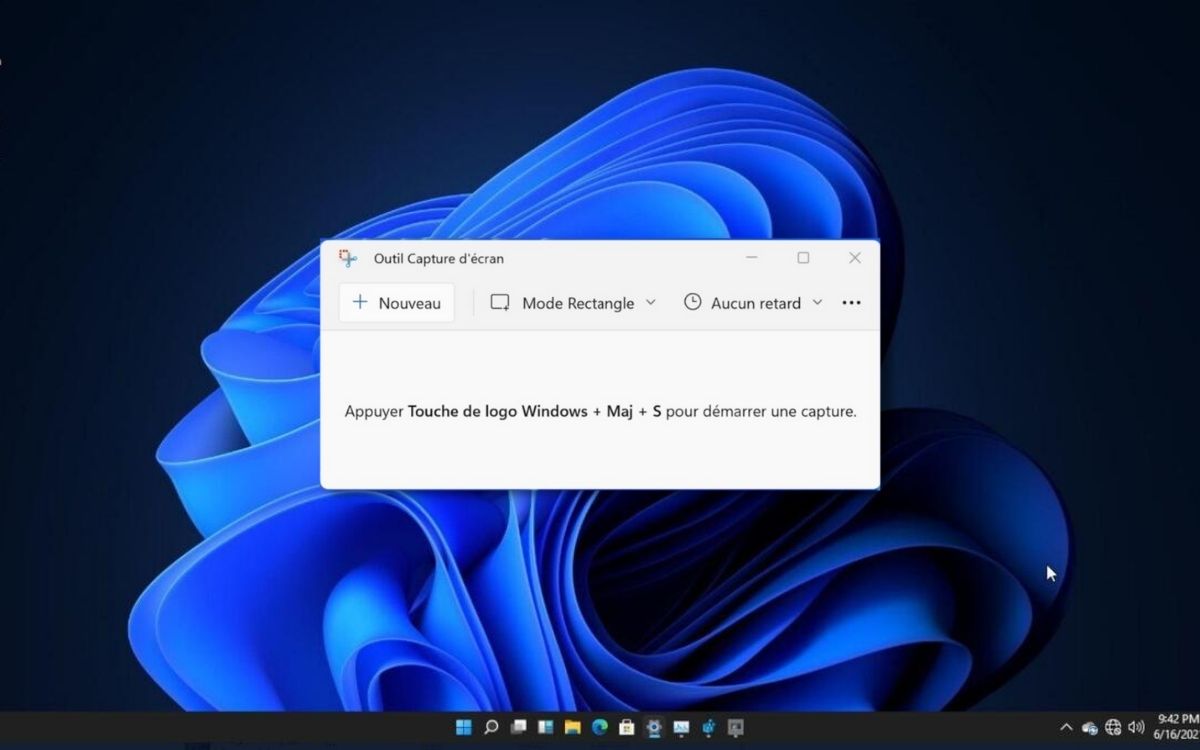 Capture d'écran Windows 11