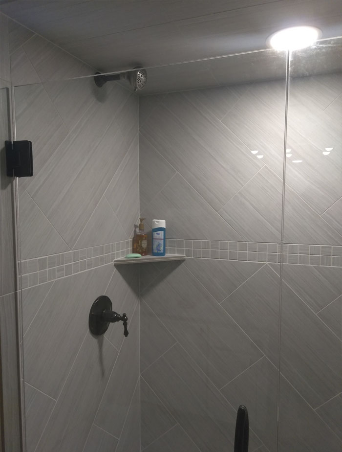 douche en hauteur