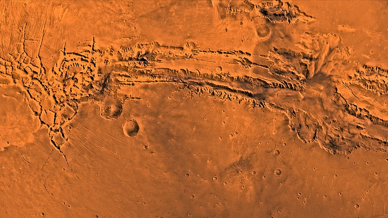Vallée  Marineris - Crédit : NASA/JPL-Caltech/MSSS: