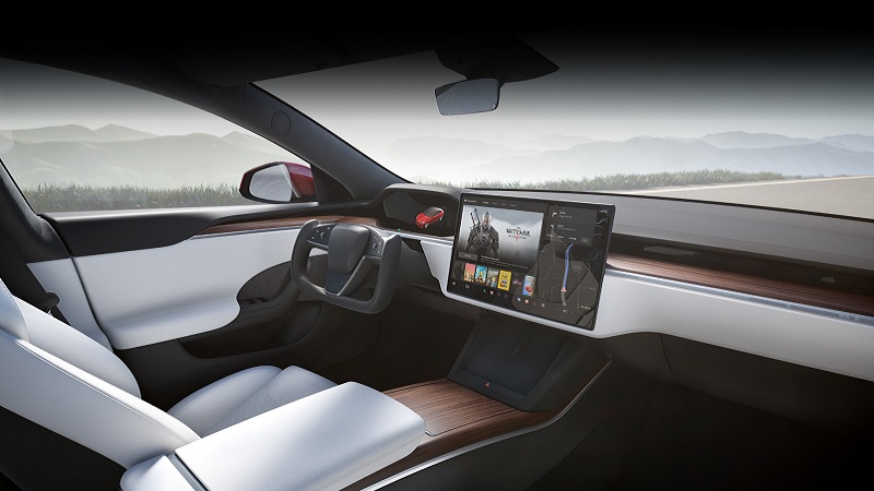 Intérieur de la Tesla Model S 